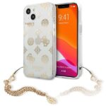 Guess GUHCP13SKSPEGO iPhone 13 mini 5,4" gold hardcase Peony Chain Collection