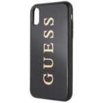 Guess GUHCI61TGGGBK iPhone Xr black hard case Classic Double Layer Glitter - imagine 3