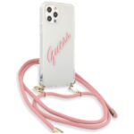 Guess GUHCP12LCRTVSPI iPhone 12 Pro Max 6,7" pink hardcase Script Vintage - imagine 4