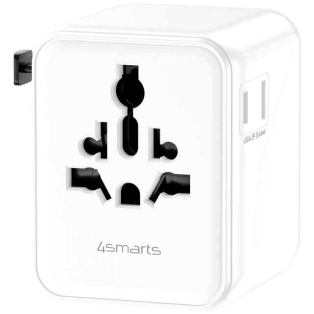 Travel adapter 4smarts Nomad GaN 20W 2C+1A white - imagine 4