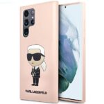 Karl Lagerfeld KLHCS23LSNIKBCP Sam S23 Ultra S918 hardcase pink Silicone Ikonik