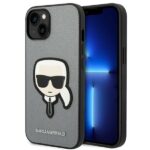 Karl Lagerfeld KLHCP14MSAPKHG iPhone 14 Plus / 15 Plus 6,7" silver hardcase Saffiano Karl`s H