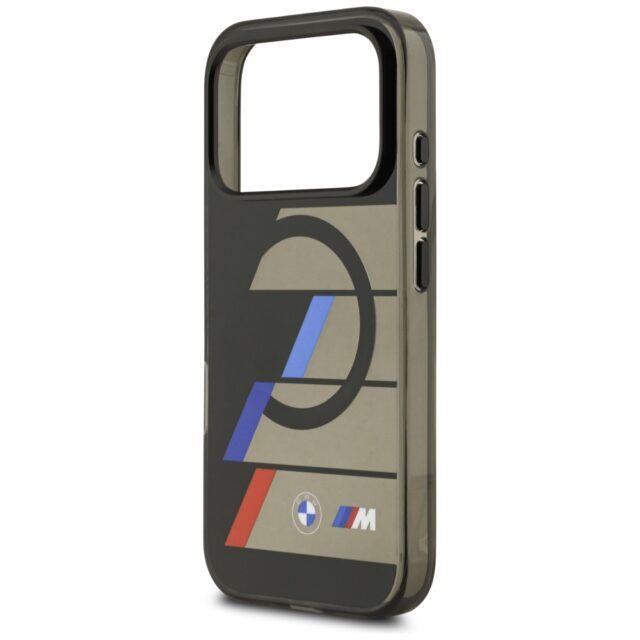 BMW M IML Metal Buttons Tricolor Lines MagSafe Case for iPhone 17 Pro Black - imagine 6