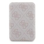 Guess Induction Powerbank 15WGUPB5FP4EMGP 5000mAh pink 4G Leather Metal Logo MagSafe - imagine 2