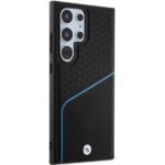 Case BMW BMHMS24L23RDCLK S24 Ultra S928 black hardcase Signature Leather Textured & Line MagSafe - imagine 4