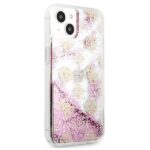Guess GUHCP13SLGPEPI iPhone 13 mini 5,4" pink hardcase Peony Liquid Glitter - imagine 4