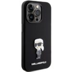 Karl Lagerfeld KLHCP15LSMHKNPK iPhone 15 Pro 6.1" black Silicone Ikonik Metal Pin - imagine 4