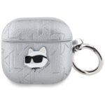Karl Lagerfeld Monogram Choupette Head Case for AirPods 4 Silver