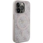 Guess GUHMP13LG4GFRP iPhone 13 Pro / 13 6.1" pink hardcase 4G Collection Leather Metal Logo Ma - imagine 4