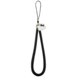 Hello Kitty Nylon Cord Kitty Head Phone Charm Black
