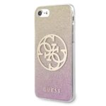 Guess GUHCI8PCUGLPGG iPhone 7/8/SE 2020/ SE 2022 gold pink hard case Glitter Gradient 4 - imagine 2
