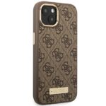 Guess GUHMP14MU4GPRW iPhone 14 Plus / 15 Plus 6.7" brown hard case 4G Logo Plate MagSafe - imagine 4