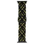 Beline Apple Watch Textile Strap 38/40/41mm Black/Lime - imagine 2