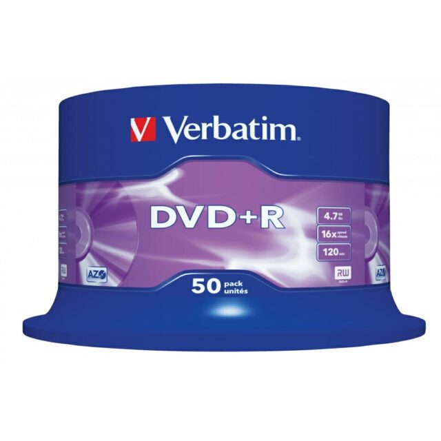 DVD+R Disc Verbatim 4.7GB 16X 50pcs silver 43550 - imagine 3