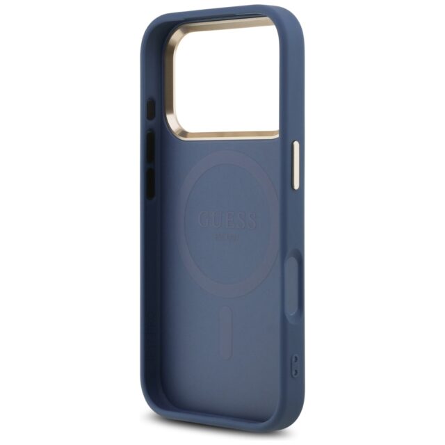 Case Guess 4G Triangle Logo MagSafe for iPhone 17 Pro blue gold - imagine 7