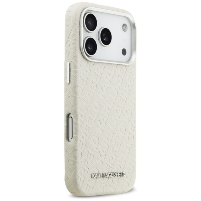 Karl Lagerfeld FW Stamped Karl MagSafe Case for iPhone 17 Pro Beige - imagine 4