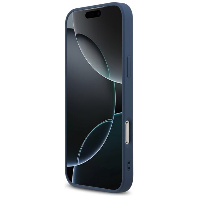 Guess Leather 4G Triangle Strass MagSafe case for iPhone 17 Pro Max blue - imagine 5