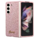 Guess GUHCZFD5HGGSHP F946 Z Fold5pink hardcase Glitter Script