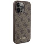 Guess GUHCP15XG4GFBR iPhone 15 Pro Max 6.7" brown hard case 4G Metal Gold Logo - imagine 4