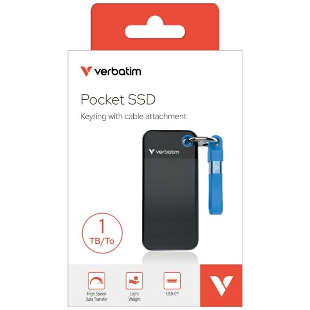 Verbatim Drive SSD 1TB - key ring with cable USB 3.2 gen.2 black-blue 32191 - imagine 9