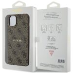 Guess GUHMP15MG4GFRW iPhone 15 Plus / 14 Plus 6.7" brown hardcase 4G Collection Leather Metal - imagine 8