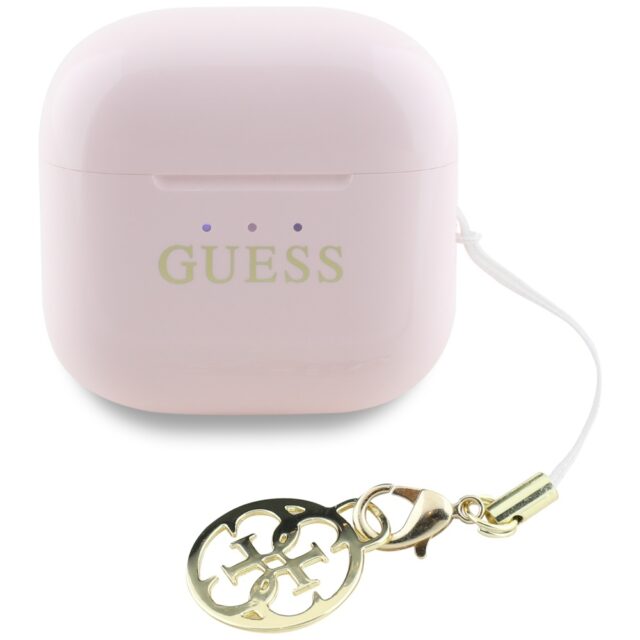 TWS headphones Guess Glossy Effect Printed Classic Logo & Charm pink - imagine 3