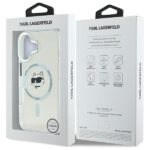 Karl Lagerfeld KLHMP16SHLSCHH iPhone 16 6.1" white hardcase IML Metal Choupette Head MagSafe - imagine 8