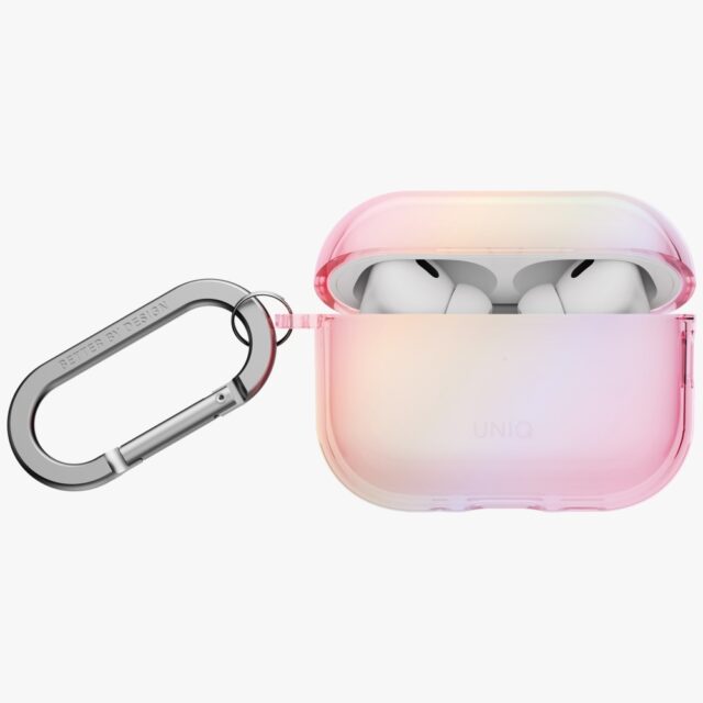 Case UNIQ Iridescia for AirPods Pro 3 Hang Case pink prism - imagine 2