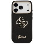 Guess Fixed Glitter Big 4G Metal Frame case for iPhone 17 Pro black - imagine 3