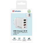 Verbatim 30W Wall Charger 3xUSB-A/USB-C PD 3.0 CHR-30EU2 white 49701 - imagine 5