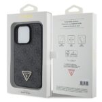 Guess GUHCP15LP4TDPK iPhone 15 Pro 6.1" black hardcase Leather 4G Diamond Triangle - imagine 8