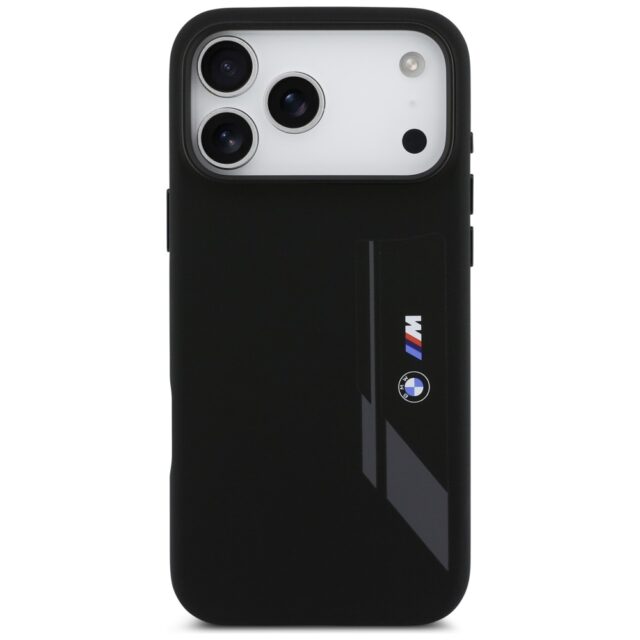 BMW M Silicon Vertical Logo MagSafe Case for iPhone 17 Pro Max Black - imagine 3
