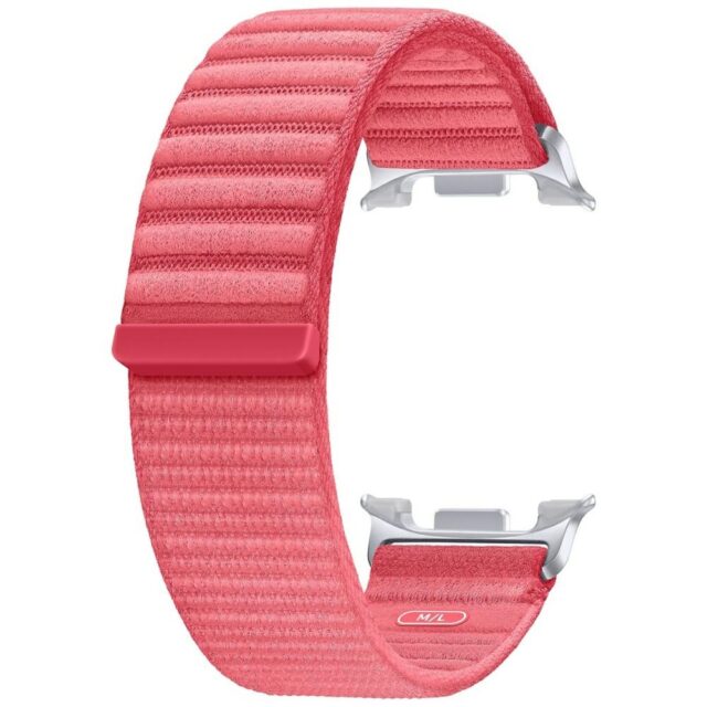 Band Samsung Fabric for Galaxy Watch8 / Watch8 Classic (M/L) coralred - imagine 3