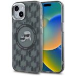 Karl Lagerfeld KLHMP15SHMCKMHK iPhone 15 6.1" black IML Monogram Karl&Choupette Head MagSafe