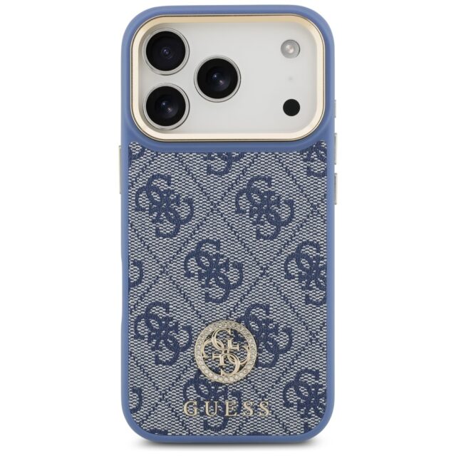 Case Guess 4G Strass Logo MagSafe for iPhone 17 Pro blue - imagine 3