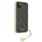 Guess GUHCP13MGF4GGR iPhone 13 / 14 / 15 6,1" grey hardcase 4G Charms Collection - imagine 4