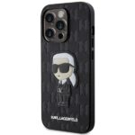 Karl Lagerfeld KLHCP14XSAKHPKK iPhone 14 Pro Max 6.7" black Saffiano Monogram Ikonik - imagine 2