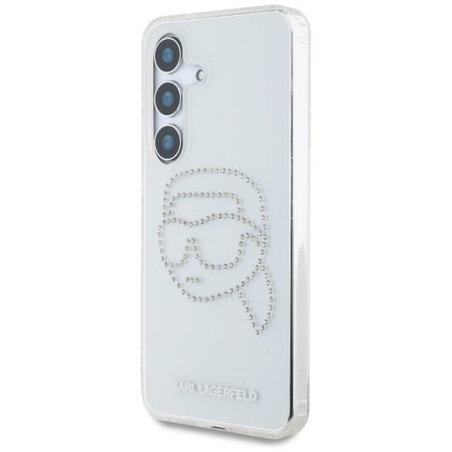 Case Karl Lagerfeld Rhinestones Karl Head Logo for Samsung Galaxy S25 transparent - imagine 2