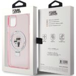 Karl Lagerfeld KLHMN61HMRSKCP iPhone 11/ Xr 6.1" pink hardcase Ring Stand Karl&Choupettte Mag - imagine 8