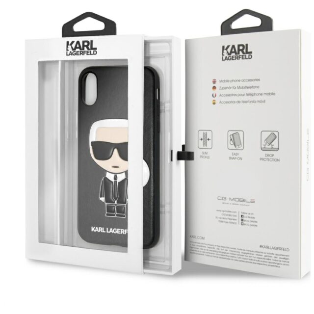 Karl Lagerfeld KLHCPXIKPUBK iPhone X/Xs hardcase black Iconic Karl Embossed - imagine 7
