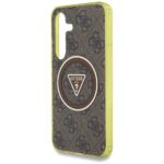 Case Guess 4G Glitter Triangle Buttons MagSafe for Samsung Galaxy S25 brown - imagine 6