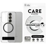 Etui CARE by PanzerGlass Feature Black   Kickstand & QI do Samsung Galaxy S25+ przezroczysty