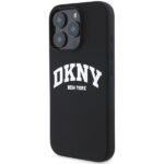 DKNY DKHMP16LSNYACH iPhone 16 Pro 6.3" black hardcase Silicone White Printed Logo MagSafe - imagine 2