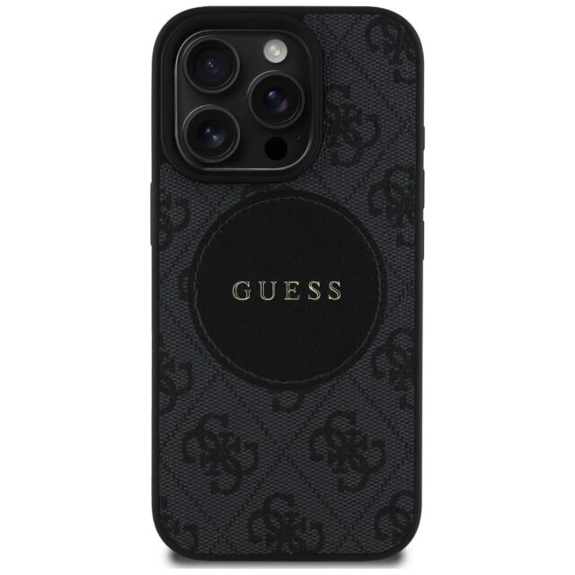 Case Guess 4G Circle Classic Logo MagSafe for iPhone 16 Pro black - imagine 3