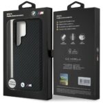 Case BMW Leather Carbon MagSafe for Samsung Galaxy S25 Ultra black - imagine 8