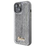 Guess GUHCP15SPSFDGSS iPhone 15 / 14 / 13 6.1" silver hardcase Sequin Script Metal - imagine 2