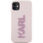 Karl Lagerfeld KLHCN613DMBKCP iPhone 11/ Xr 6.1" pink hardcase 3D Rubber Glitter Logo - imagine 3