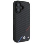 BMW BMHMP16M23PUDTK iPhone 16 Plus 6.7" black hardcase Carbon Tricolor Line MagSafe - imagine 4
