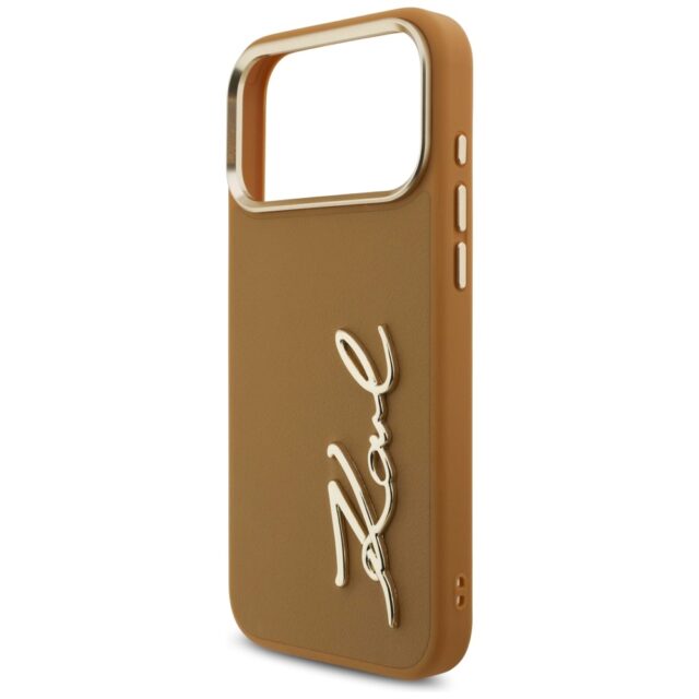 Karl Lagerfeld Karl Script Logo Case for iPhone 17 Pro Max Brown - imagine 6