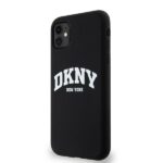 DKNY DKHMN61SNYACH iPhone 11 / Xr 6.1" black hardcase Liquid Silicone White Printed Logo MagSafe - imagine 2